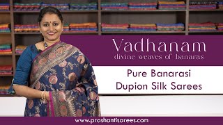 Pure Banarasi Dupion Silk Sarees  Prashanti  13 september 2023 [upl. by Macnair]