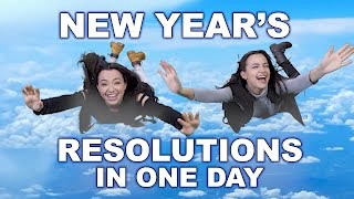 New Years Resolutions in One Day  Merrell Twins [upl. by Ricoriki]