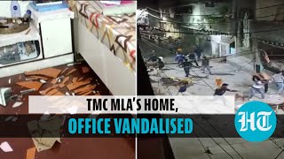 Watch TMC MLA’s house vandalised in WB’s Malda cops probe incident [upl. by Nadruoj]