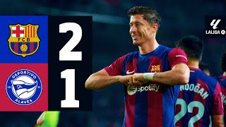 FC BARCELONA 2 vs 1 ALAVES  LALIGA 202324 MD13 [upl. by Radmilla]