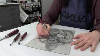 Drypoint Printmaking Up Close with Akua Inks [upl. by Adoc904]