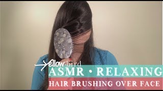 ASMR • RELAXING Hair Brushing Over Face [upl. by Oterol]