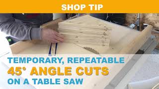 How to Cut 45 Degree Angles on a Table Saw and Crosscut Sled [upl. by Yendic348]