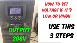 Numeric UPS voltage settings How to set ups voltage 2kva5kva [upl. by Gershon]