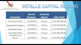 REGISTRO APORTES CAPITAL SOCIEDAD ANONIMA [upl. by Eintruok489]