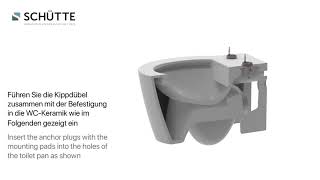 WC Sitz mit Kippdübeln Montageanleitung Toilettensitz [upl. by Zerdna]