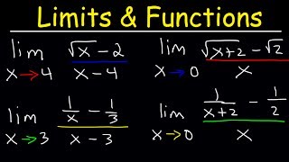 Limits of Rational Functions  Fractions and Square Roots [upl. by Nitsyrk]