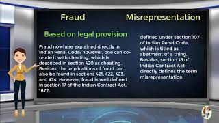 What is Difference Between Fraud amp Misrepresentation [upl. by Trubow828]