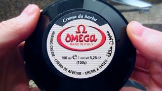 Omega Shaving Cream  Lather Review [upl. by Nitsuga]