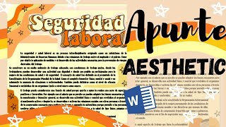 Apuntes Bonitos en Word Aesthetic Fernanda🌺 [upl. by Nacim]