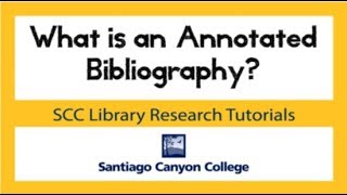 What is an Annotated Bibliography [upl. by Schapira]