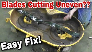 Easily Fix Your Bent Mower Deck Cutting Uneven [upl. by Chansoo]