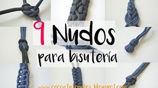 Cómo hacer nueve nudos de bisutería distintos FÁCIL 15  10000 SUSCRIPTORES 55 [upl. by Topping]