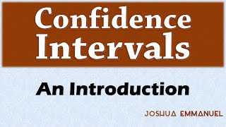 Confidence Intervals  Introduction [upl. by Hallimaj188]