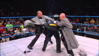 Bad Influence Christopher Daniels and Kazarian Find Abyss  Oct 31 2013 [upl. by Oivatco]