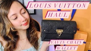 LOUIS VUITTON UNBOXING HAUL 2020  VAVIN CHAIN WALLET BLACK  SLG  REVERSE MONOGRAM BELT 25MM [upl. by Giselle]