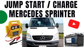 Mercedes Sprinter Battery Location amp How to Jump Start  Charge Flat Battery [upl. by Ahsirat]