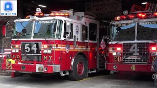 Full House Response FDNY Engine 54  Ladder 4  Battalion 9 [upl. by Alikam]