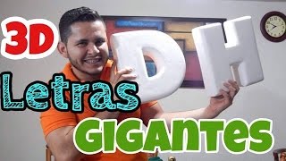 Cómo hacer letras en 3D Gigantes  DIY  Arte con Diego [upl. by Denver]