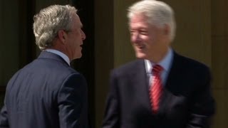 Clinton pokes fun at Bushs paintings [upl. by Ahsauqram]