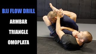 BJJ Flow Drill Armbar Triangle Omoplata From Closed Guard [upl. by Leor873]