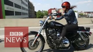 Female only biker club in New York  BBC News [upl. by Gilleod]