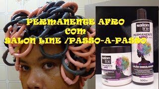 Permanente Afro  Com Salon LinePASSOAPASSO [upl. by Teemus]