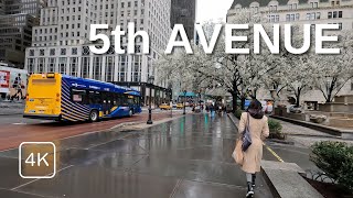 NEW YORK CITY Walking Tour 4K 5th AVENUE [upl. by Mehalek]