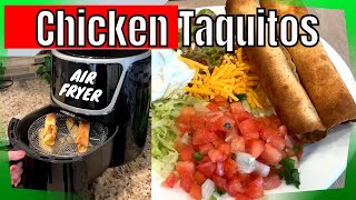 EASY Air Fryer Chicken Taquitos and Flautas LOWCARB Rolled Tacos [upl. by Kcirdneked]