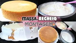 BOLO DE ANIVERSÁRIO SIMPLES E FÁCIL 🎂 Receita Completa Passo a Passo [upl. by Jard]