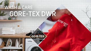 How to restore the GORETEX DWR durable water repellency  Wash amp Care [upl. by Stern]