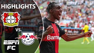 Bayer Leverkusen vs RB Leipzig  Bundesliga Highlights  ESPN FC [upl. by Rosati]