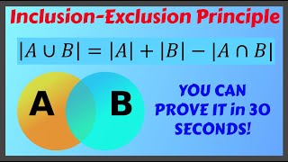 Proof of Inclusionexclusion Principle Part 1 [upl. by Wolfe]