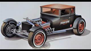 1925 Ford Chopped Model T 125 Scale AMT 1167 Model Kit Build amp Review [upl. by Lletnwahs737]