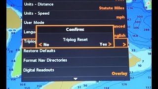 Humminbird HELIX How to Reset Triplog [upl. by Enomor]