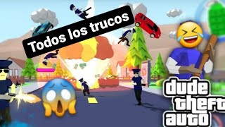 Todos los trucos de dude theft wars en español  Dude theft wars en español [upl. by Dukie656]