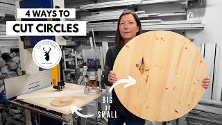 4 Ways to Cut Circles in Wood  DIY Circle Cutting Jigs [upl. by Ahseyd582]