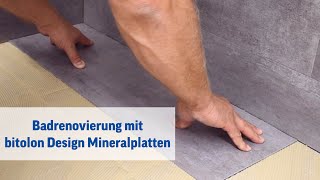 bito Anwendertipp  Badrenovierung mit bitolon Design Mineralplatten [upl. by Bergmann853]