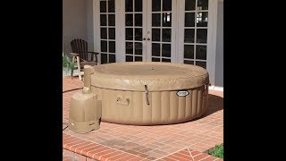 Intex Portable Pure Spa Inflatable Hot Tub Set Up  Review Instructions Tutorial Guide [upl. by Haimorej346]