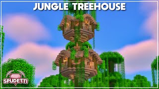 Minecraft How to Build a Jungle Treehouse Tutorial 2021 [upl. by Gradeigh]