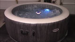 Intex inflatable 4person hot tub  initial install in the garage [upl. by Vernita178]