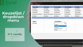 Excel  Keuzelijst dropdown menu [upl. by Iphagenia306]