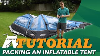 How to pack away an Inflatable Tent Tutorial Video [upl. by Ragen]