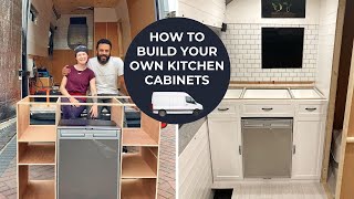 How To Make DIY Campervan Cabinets  Sprinter Van Kitchen Build [upl. by Eednam658]