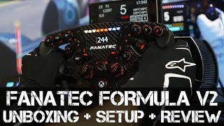 FANATEC ClubSport Formula V2 Wheel  Unboxing Setup Testing amp Review [upl. by Kcir560]