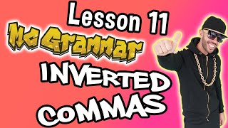 English Lesson Inverted Commas for Kids  Learn through music and rap with MC Grammar [upl. by Gnart]