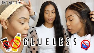 HOW TO 100 GLUESS WIG  AVOID your wig slipping amp damaging hairline  Wig Fix by The Renatural [upl. by Ailahs]