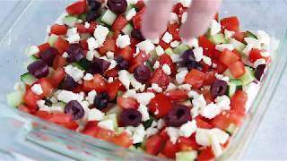 Greek 7 Layer Dip Recipe [upl. by Korella62]