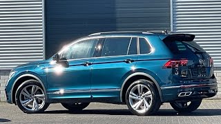 Volkswagen NEW Tiguan RLine 2022 in 4K Nightshade blue 19 inch Valencia walk around amp detail Inside [upl. by Menis]