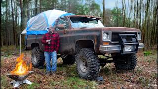 Offroad Camping in a 50 Year old Chevy Squarebody [upl. by Ailefo]